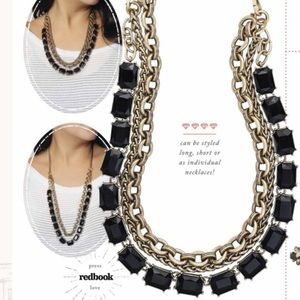 Chloe + Isabel Jet Octagon Convertible Necklace